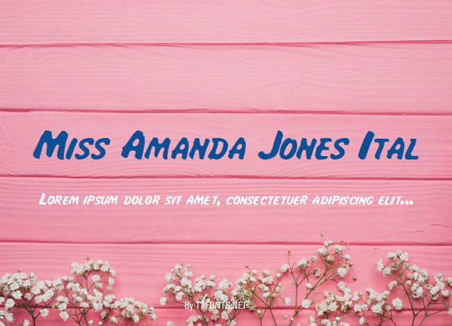 Miss Amanda Jones Ital example